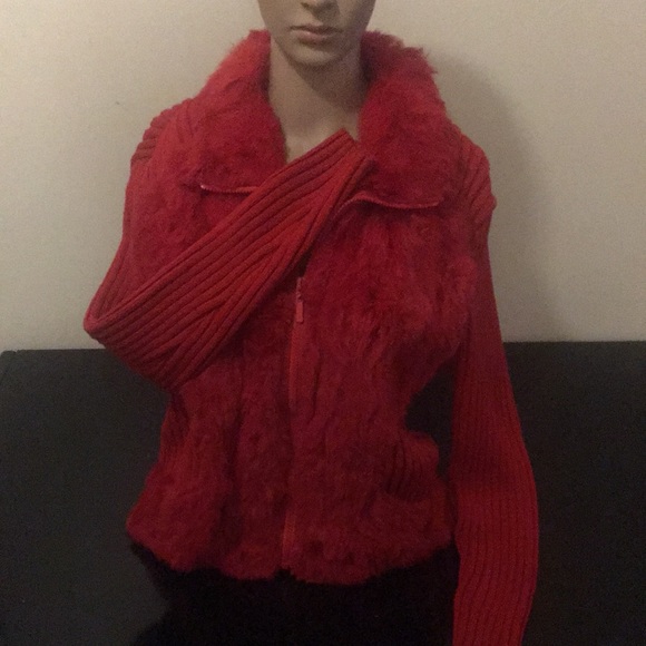 Women’s red sweatshirt top zip up zipper jacket - Picture 2 of 11